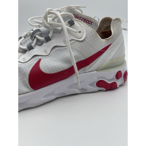 Nike React Element 55 Shoes Mens Size 14 White Red Running Sneakers BQ6167-102 main image 9